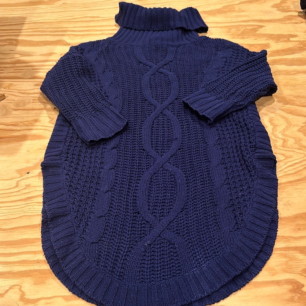Loose cowl neck , long sweater , split hem